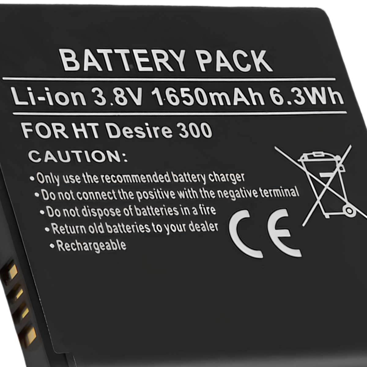 Batería: Li-ion 3.8V 1650mAh para HT Desire 300.