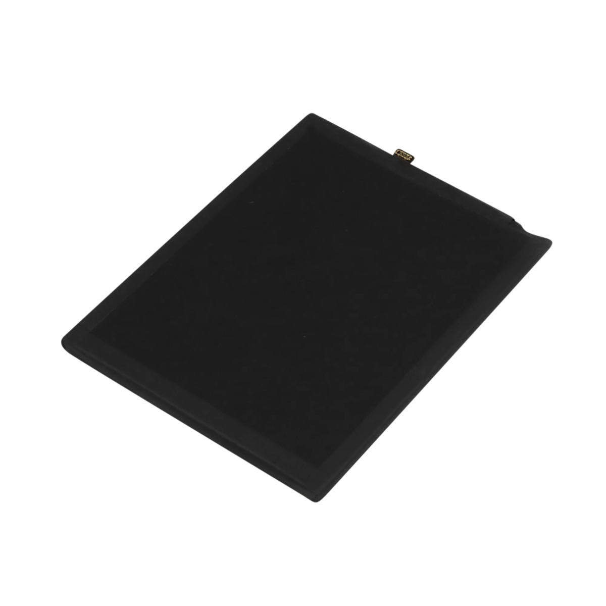 Un display rettangolare nero con un sottile bordo grigio.