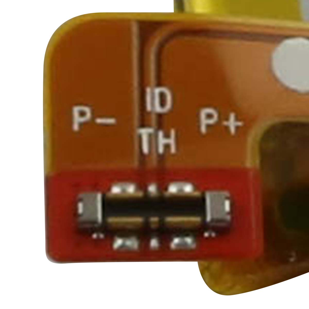 Scheda elettronica con etichette P-, ID, TH, P+ e connettori.