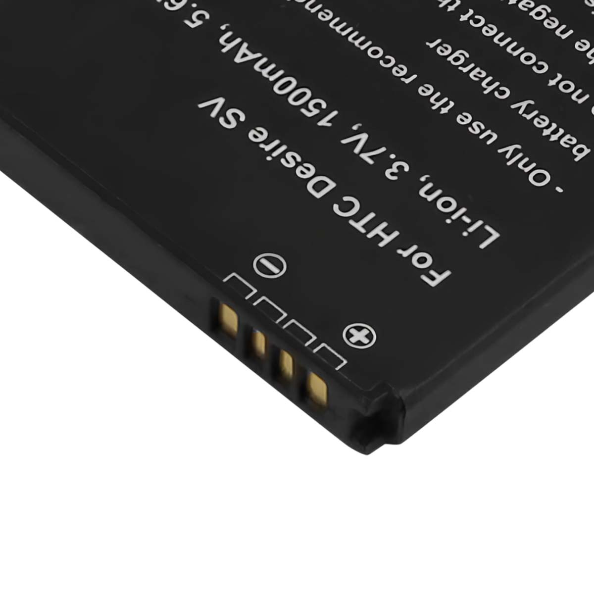 Batteria nera per HTC Desire SV, 3,7V, 1500mAh con connettori.