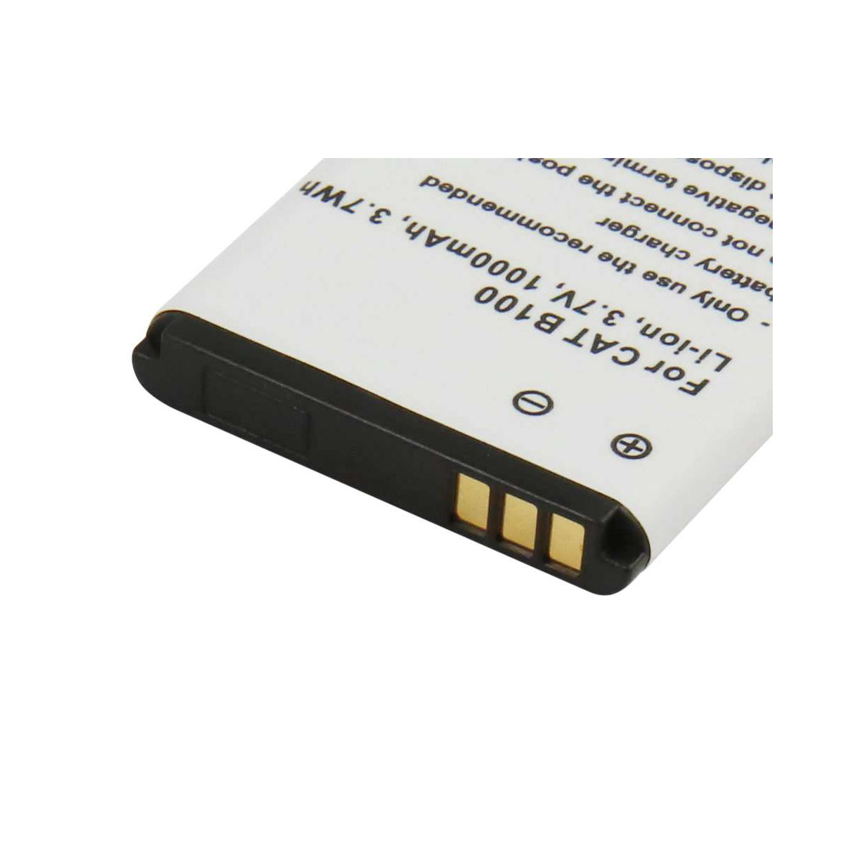 Una batteria Li-ion per CAT B100, 3,7V, 1000mAh, 3,7Wh, con terminali.