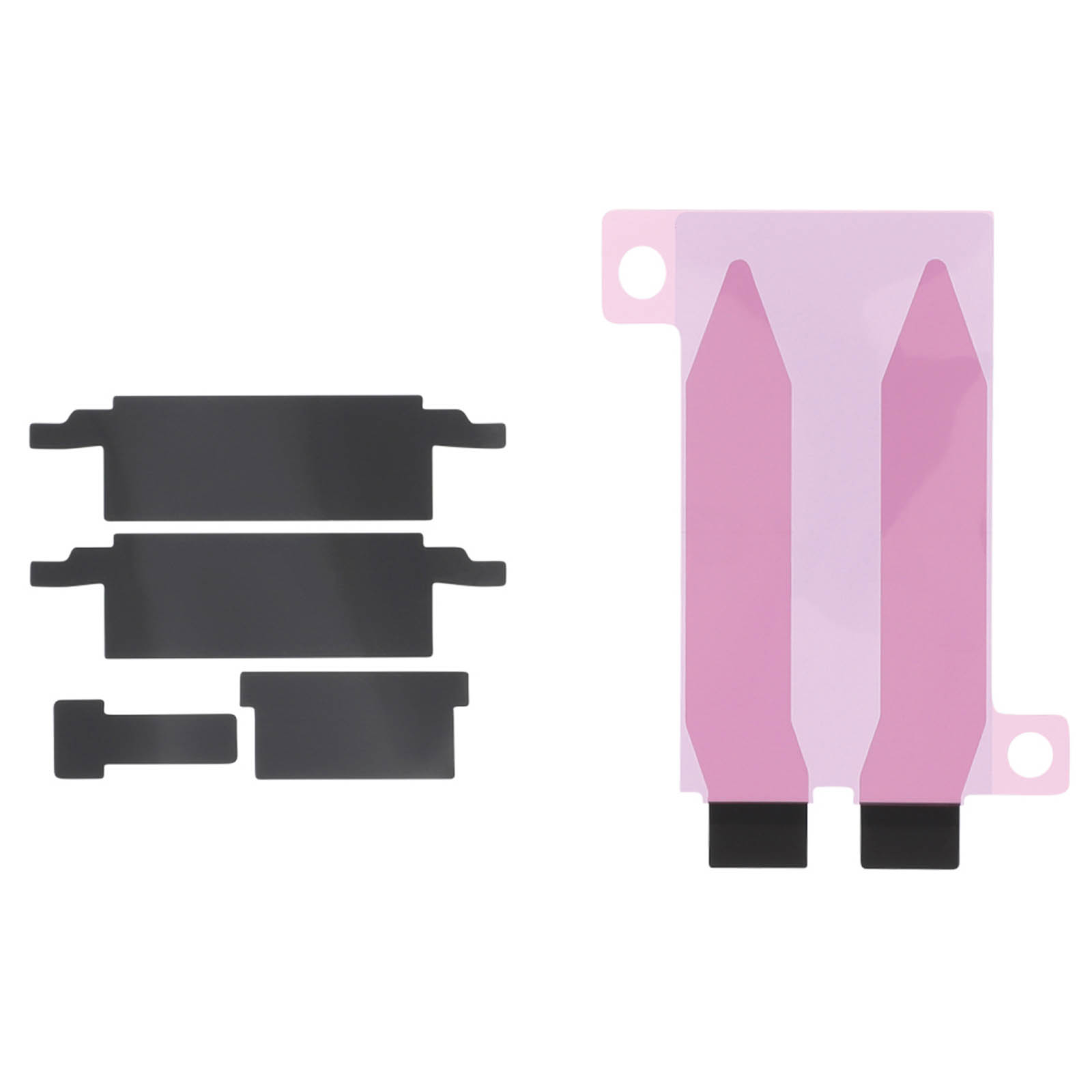 Strisce adesive nere e rosa per elettronica.