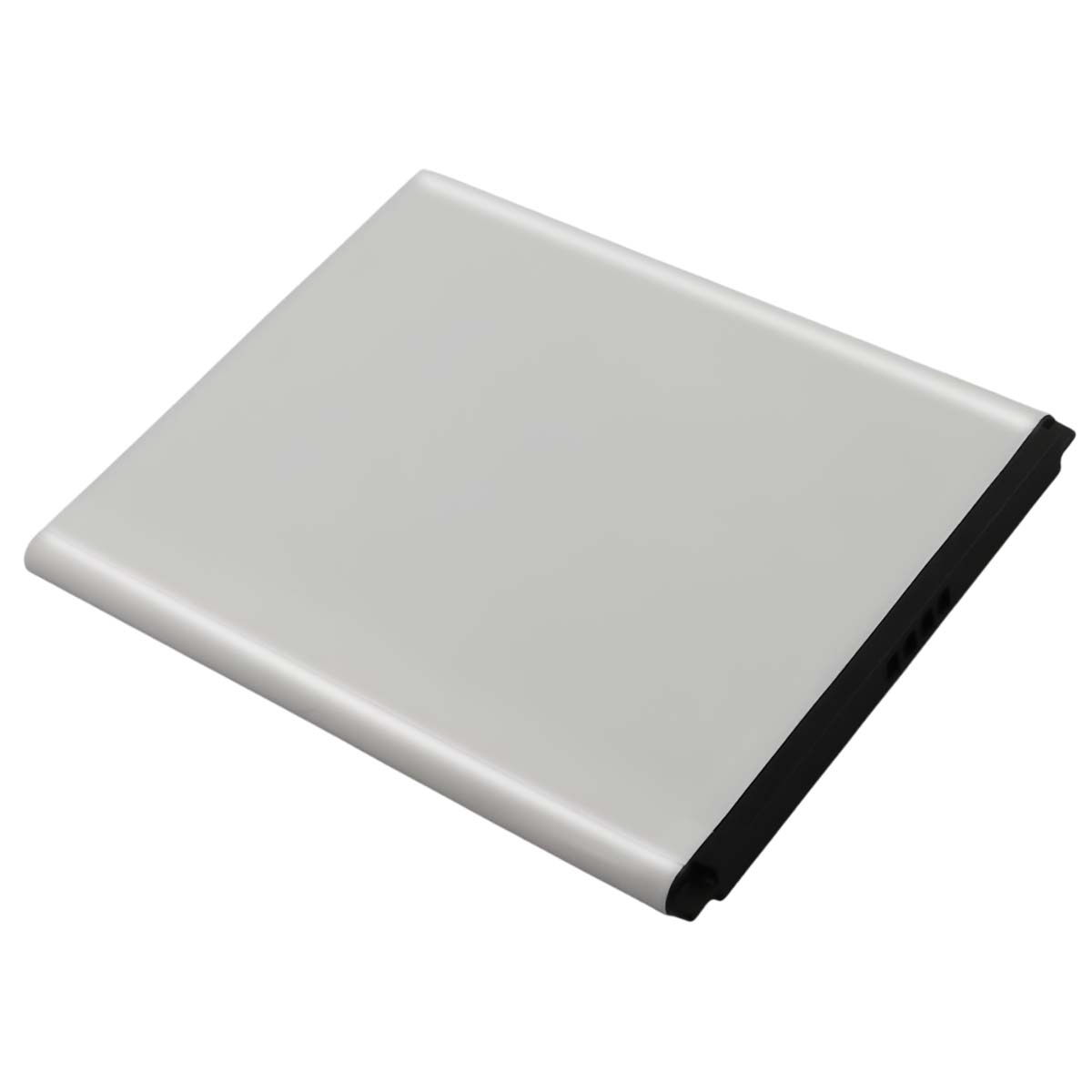Batteria grigia con bordo nero e punti di connessione.