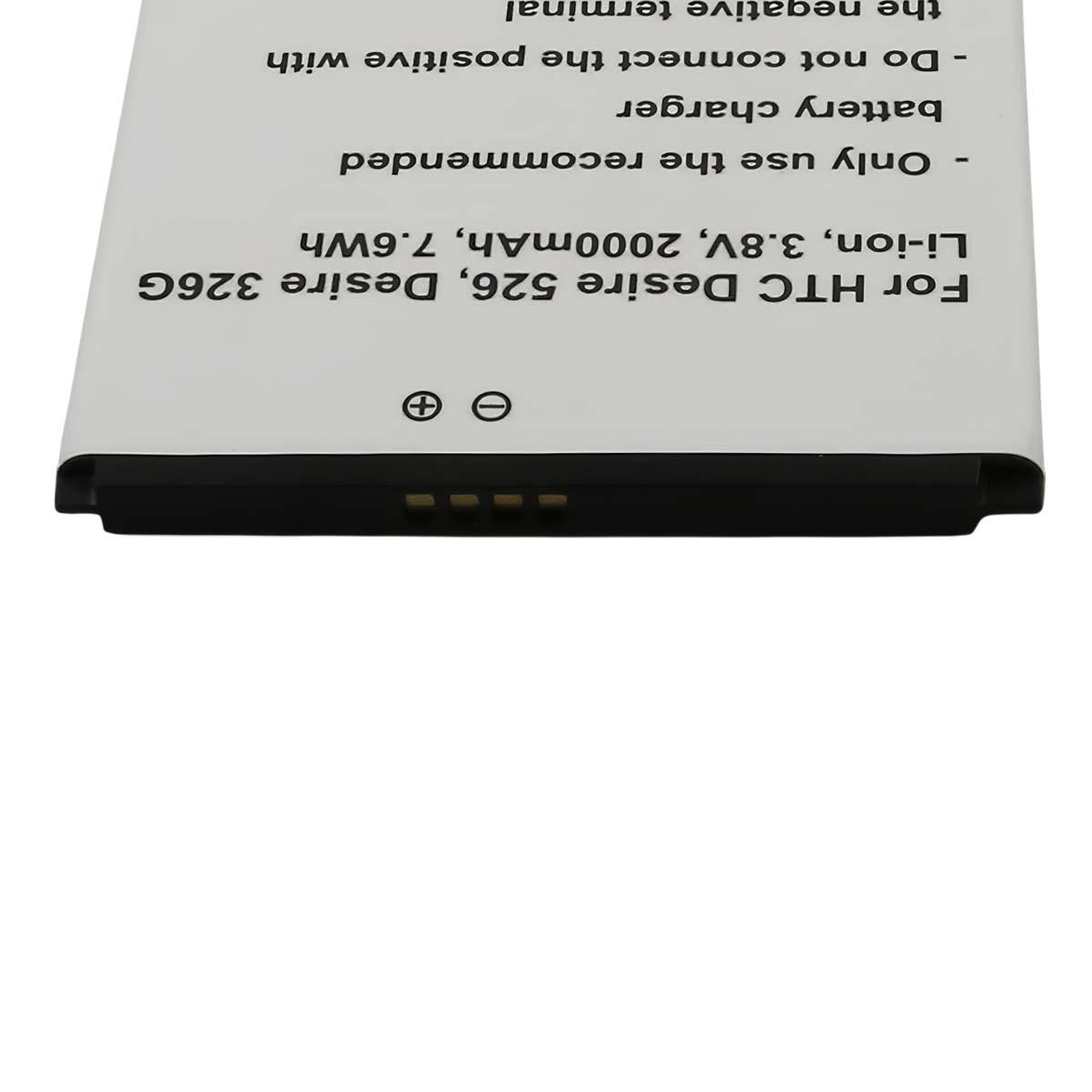 Batteria Li-ion bianca HTC Desire 526/326G, 3,8V, 2000mAh.