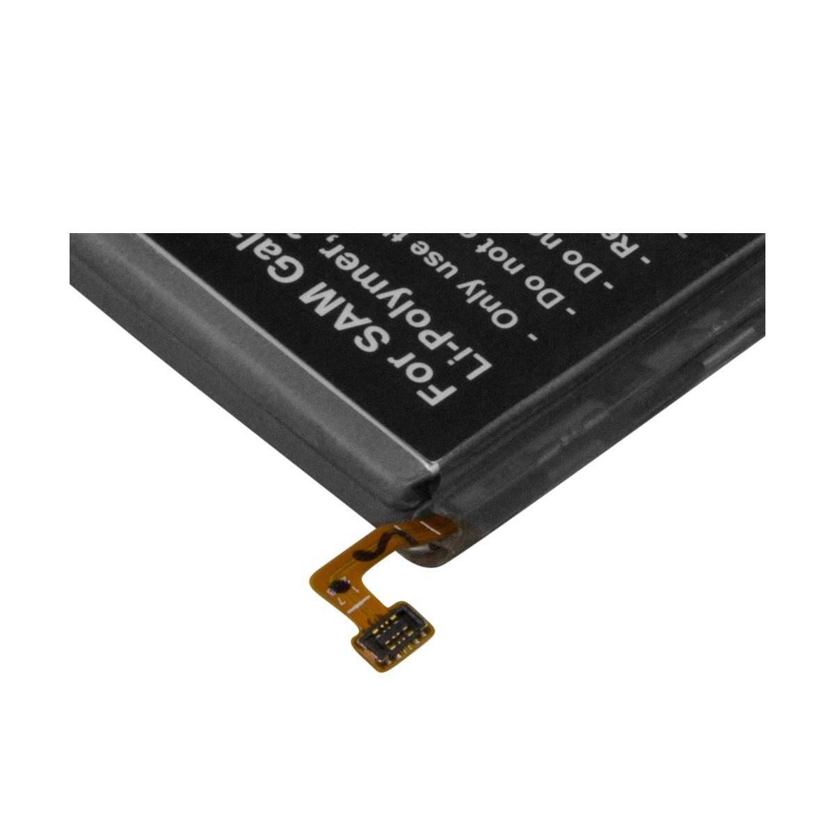 Batteria Samsung Li-Polymer nera per dispositivi Galaxy con connettore flessibile.