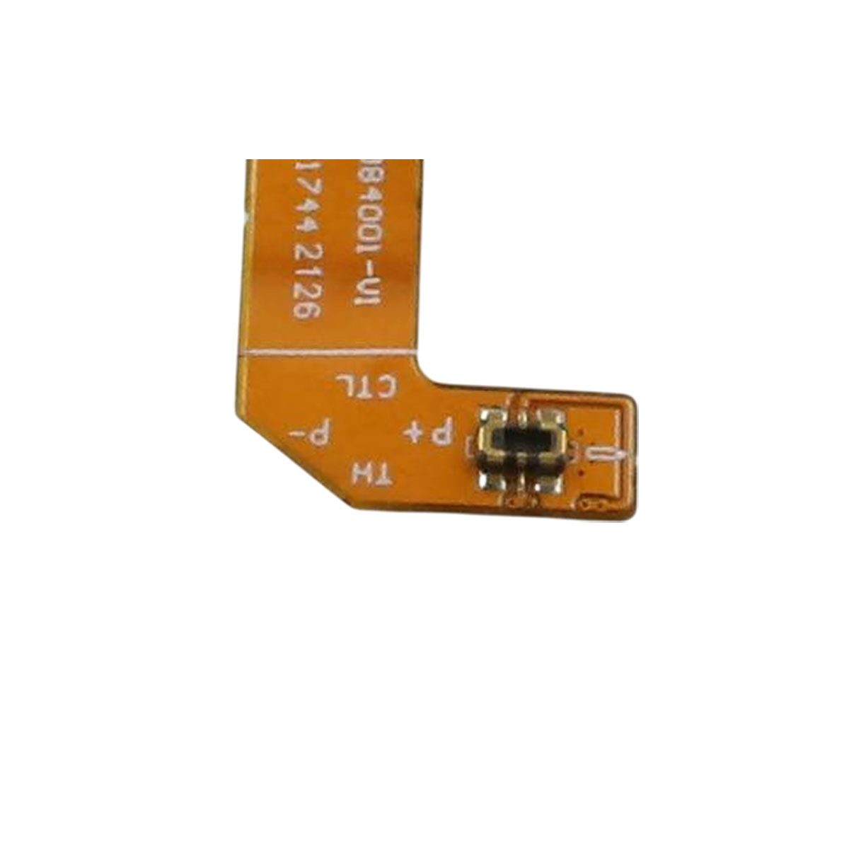 Orange Leiterplatte mit Markierungen P+, P-, CTL, TH und 1744 2126.