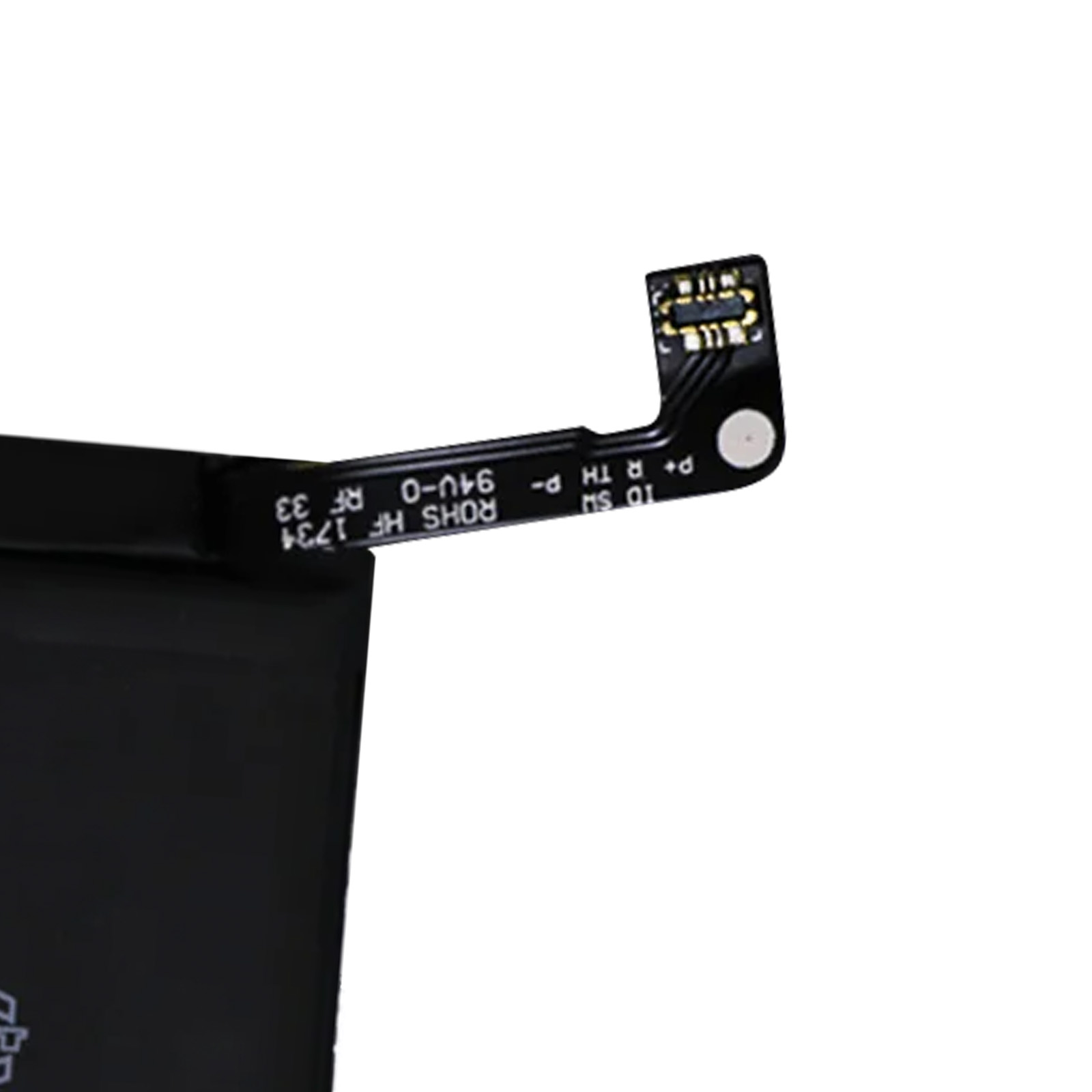 Cavo batteria nero con testo e connettore.