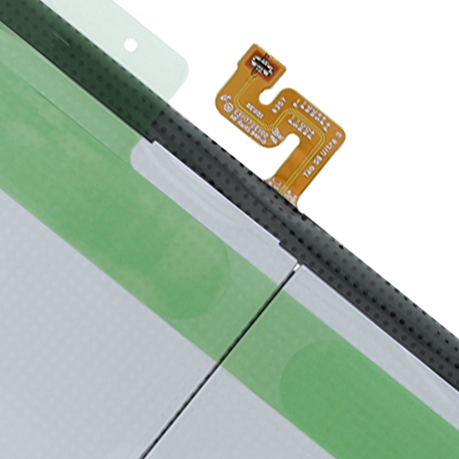 Cavo flessibile per tablet con pellicola protettiva verde.