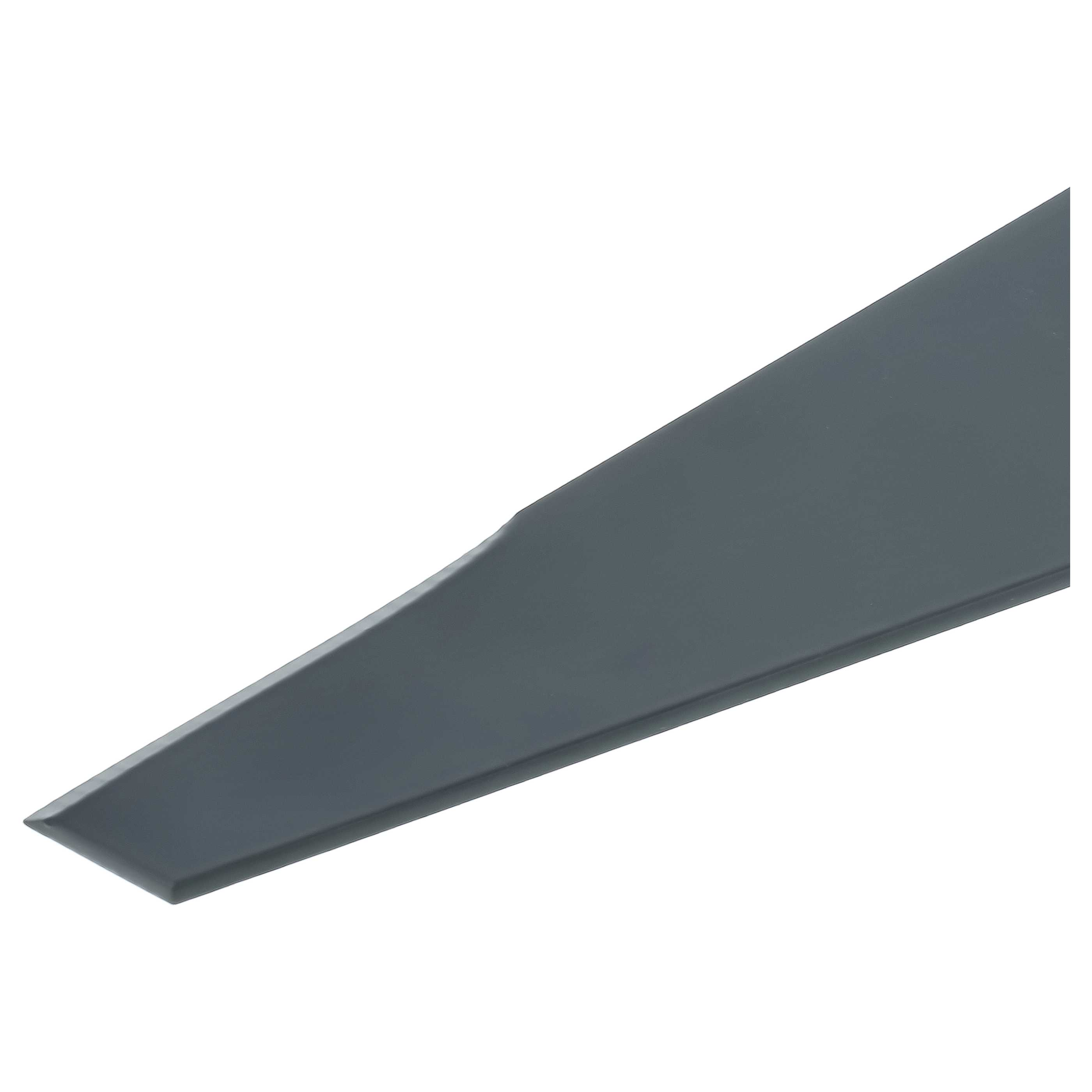 Ein grauer, schmaler Streifen mit abgerundeten Kanten, der sich diagonal von unten links nach oben rechts erstreckt.