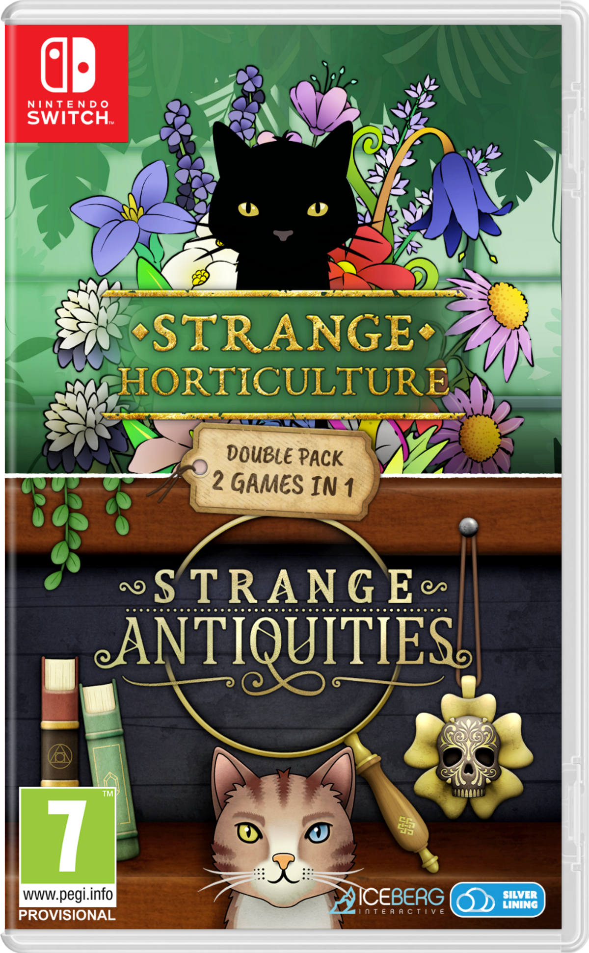 Nintendo Switch Double Pack: Strange Horticulture & Strange Antiquities con gatti.