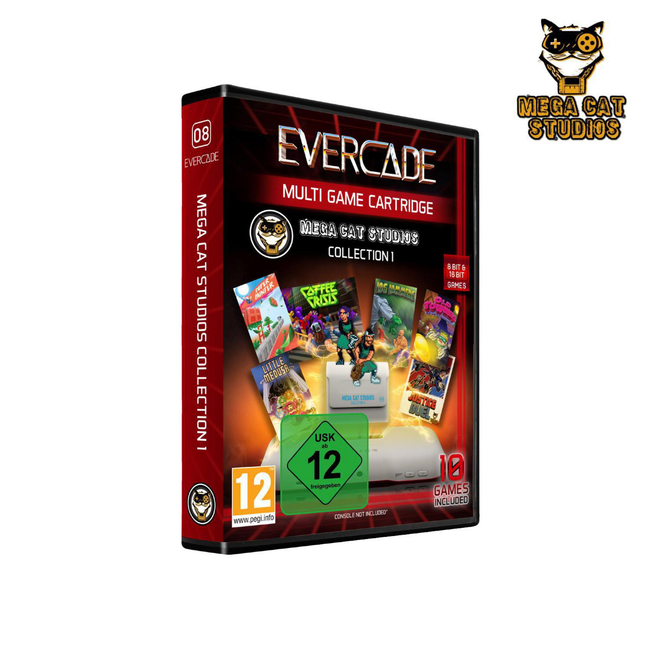 Cartuccia Evercade: Mega Cat Studios Collection 1 con 10 giochi. Vietato ai 12.