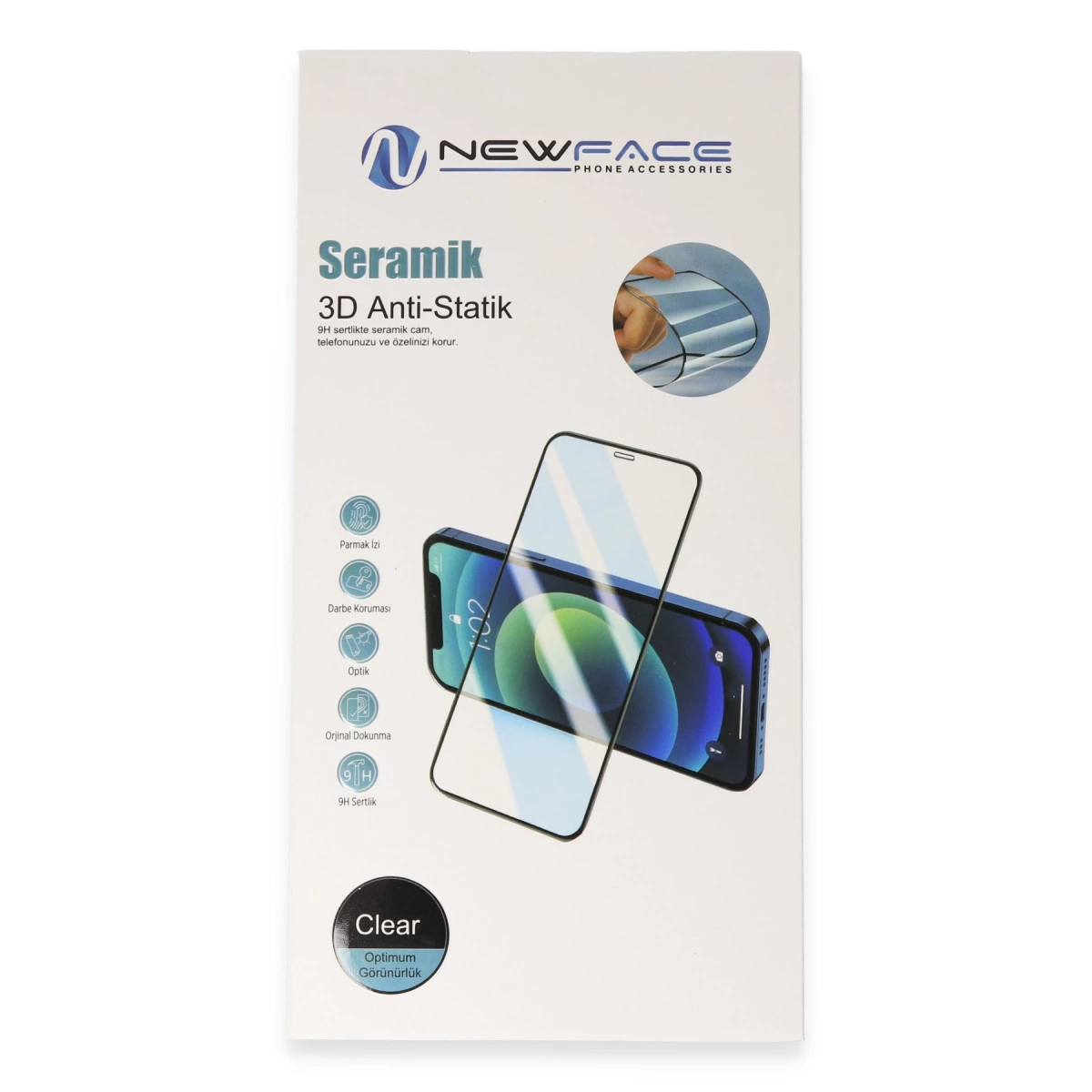 Telefon resimli akıllı telefon seramik ekran koruyucu ambalajı.