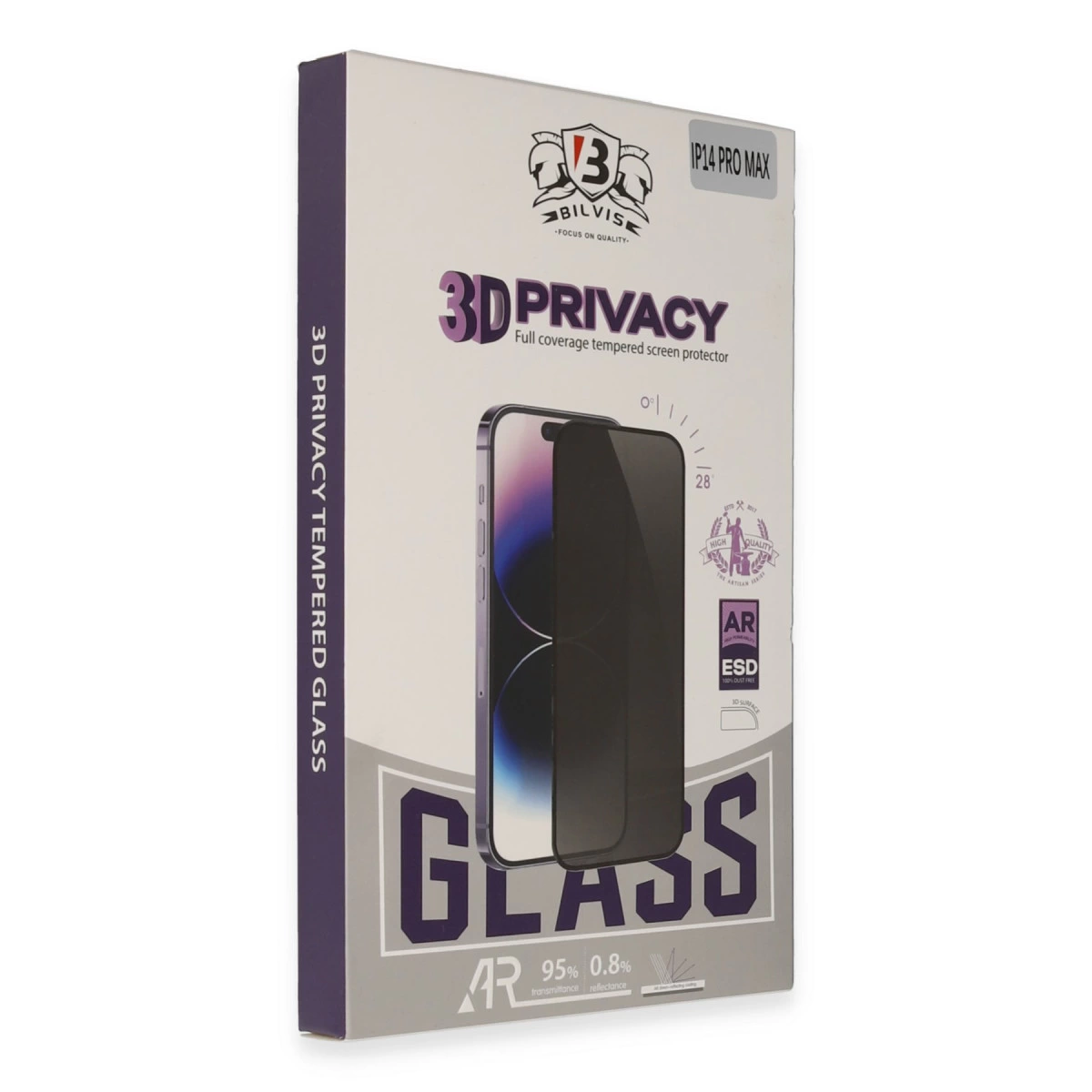 NEWFACE iPhone 15 Pro Max Uyumlu Bilvis 3D Hayalet Cam Ekran Koruyucu