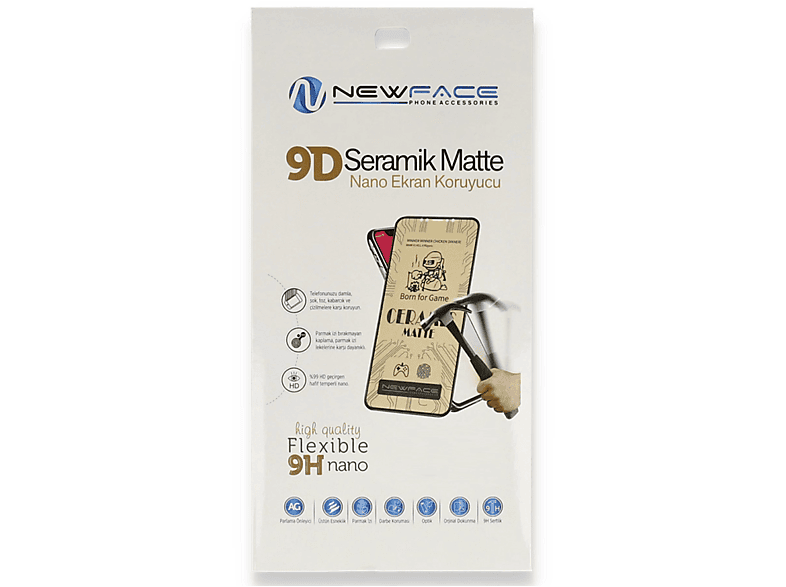 NEWFACE Huawei Y5P Uyumlu Mat Seramik Nano Ekran Koruyucu