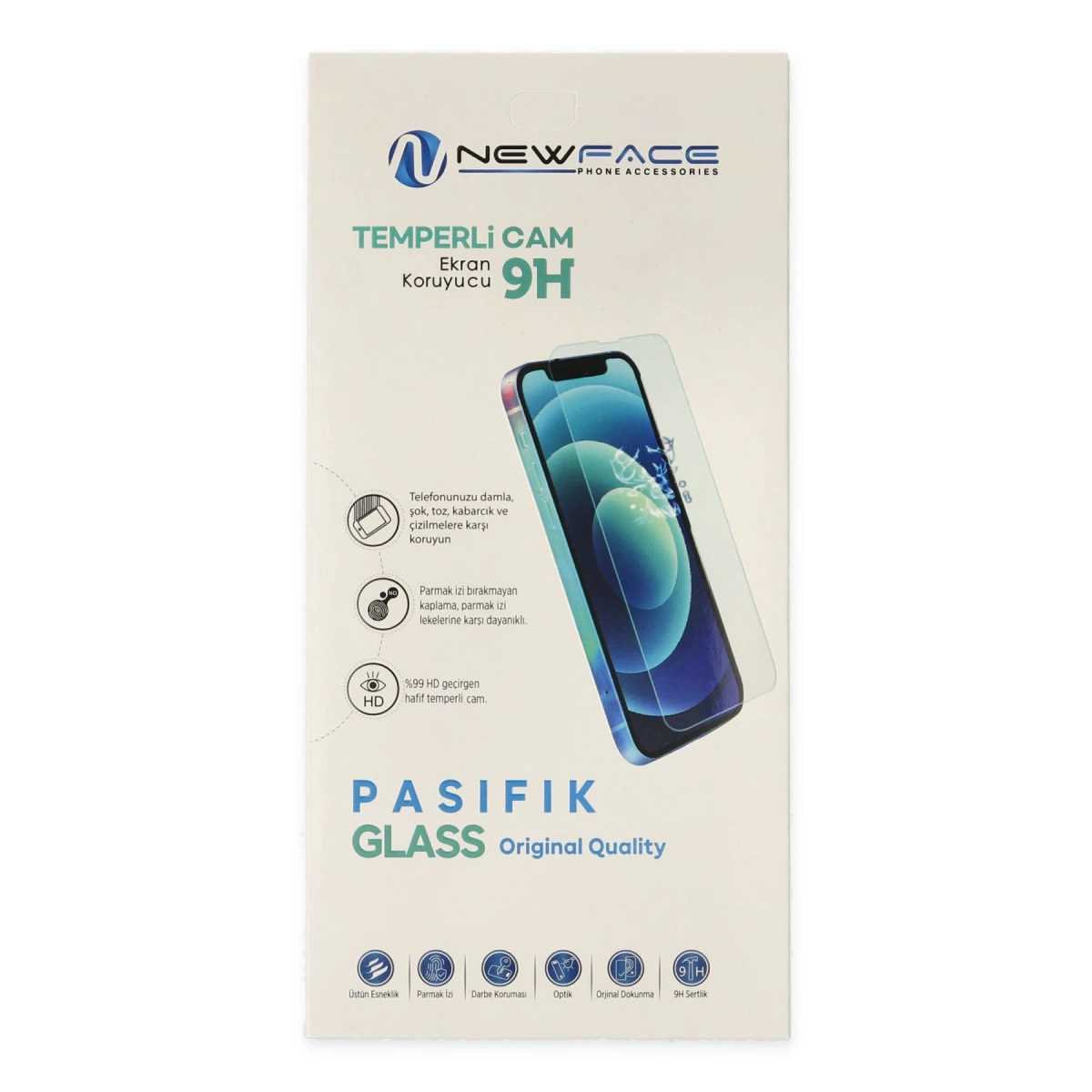 NEWFACE Xiaomi Redmi Note 9 Uyumlu Pasifik Cam Ekran Koruyucu