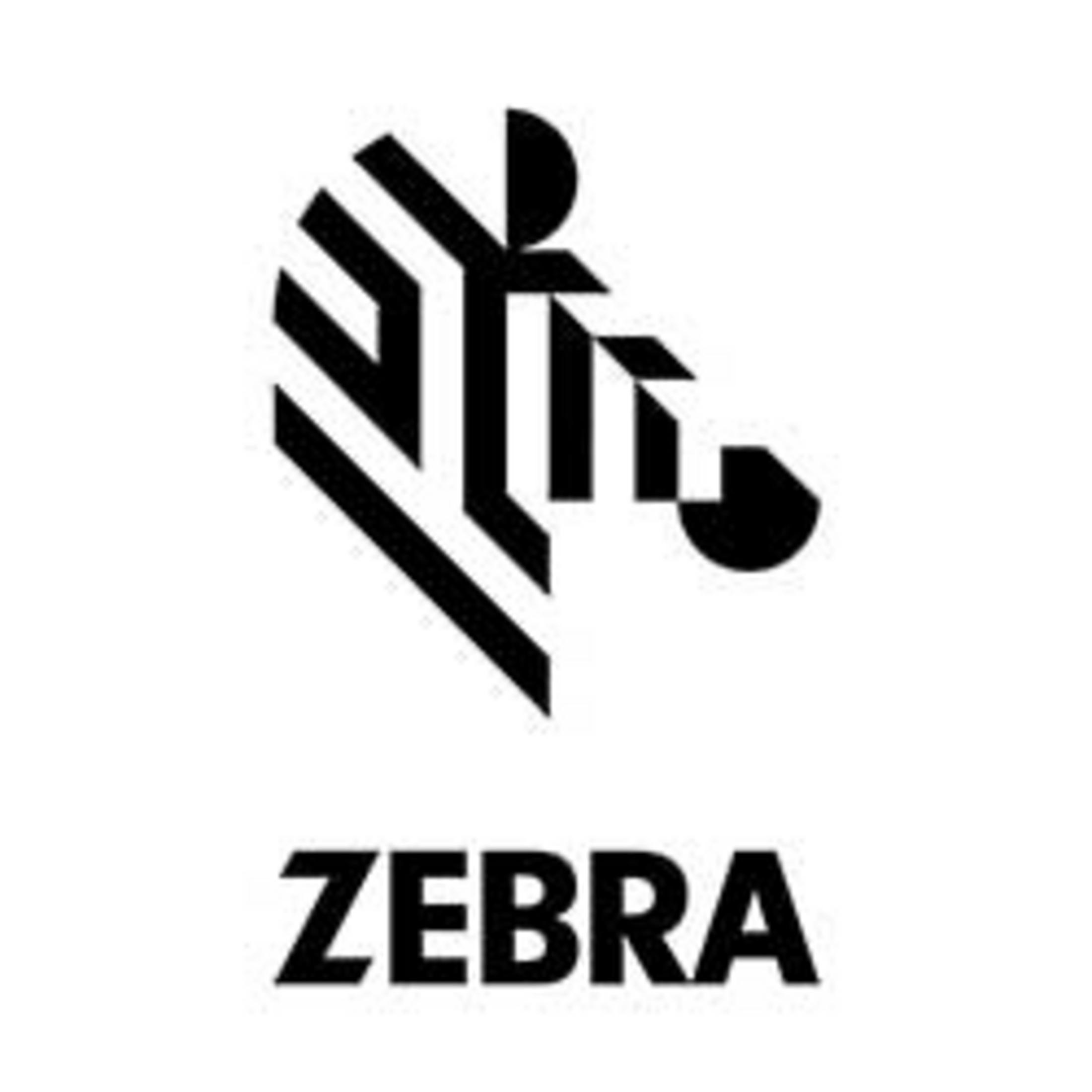 Ein schwarzes Zebra-Logo mit dem Wort ZEBRA darunter.