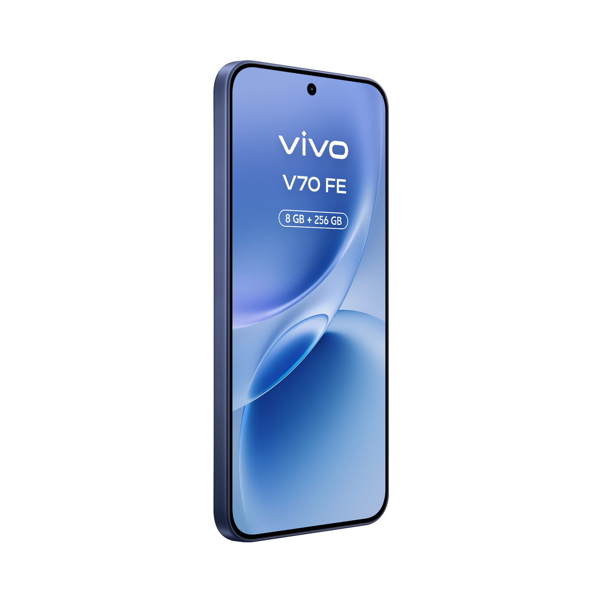 Niebieski smartfon Vivo V70 FE z pamięcią 8 GB + 256 GB.