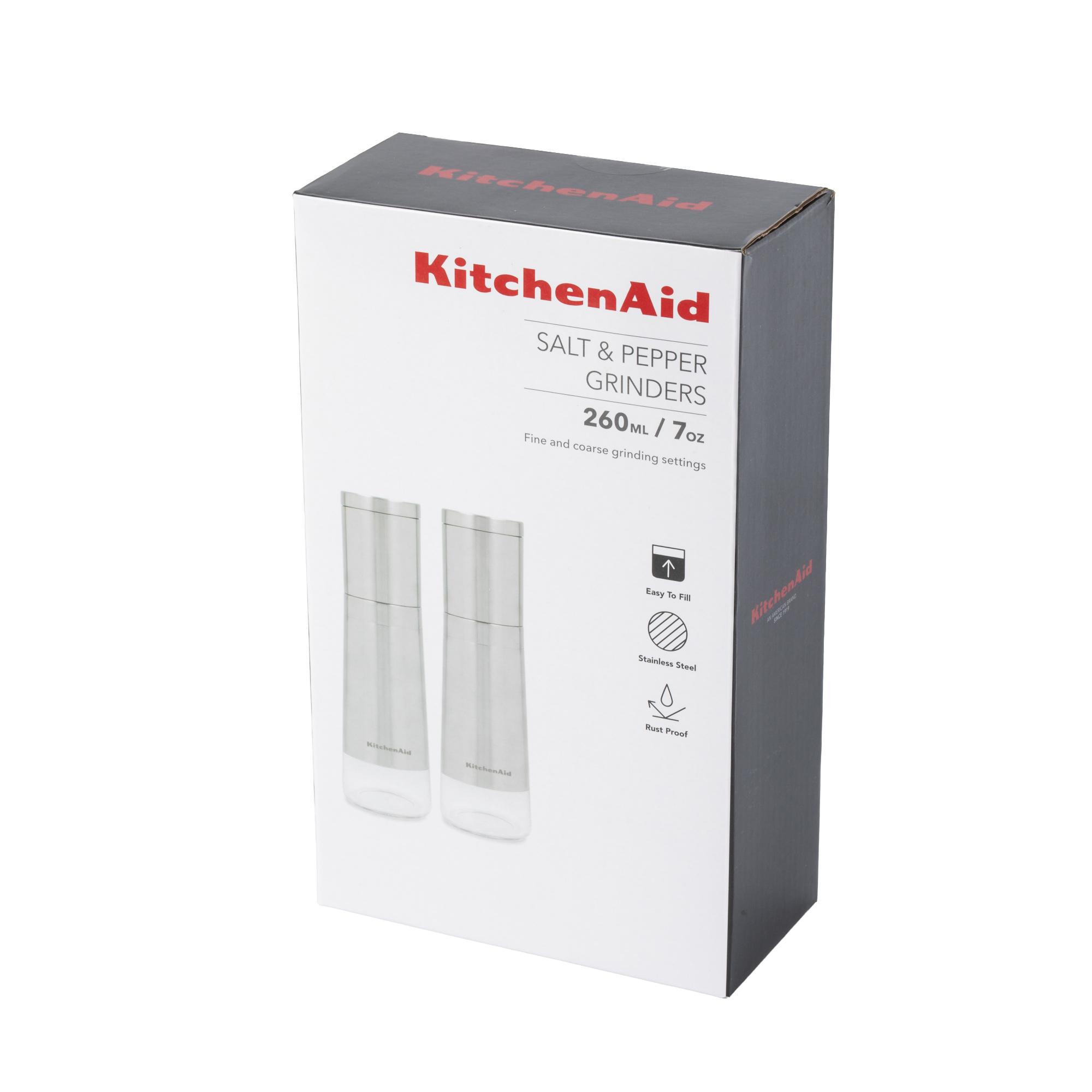 KitchenAid Salz- und Pfeffermühlen-Verpackung mit zwei Mühlen, 260 ml/7 oz.