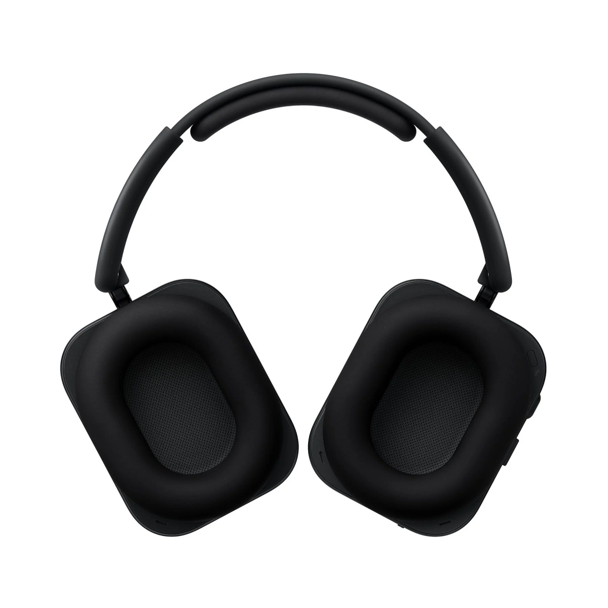 Schwarze Over-Ear-Kopfhörer mit gepolstertem Bügel und Ohrpolstern.