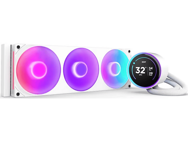 NZXT Kraken Elite RGB Beyaz IPS LCD 360 mm Intel-AMD Uyumlu İşlemci Sıvı Soğutucu