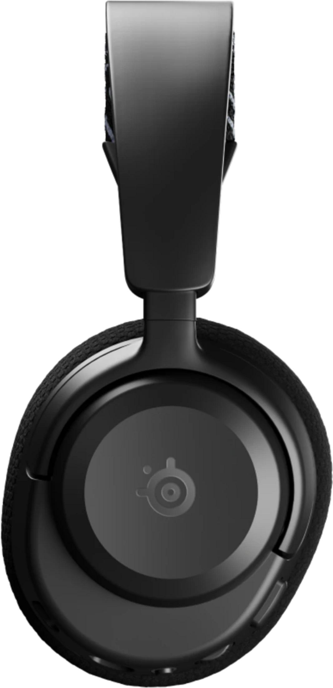 Cuffie nere over-ear con logo SteelSeries sul padiglione.