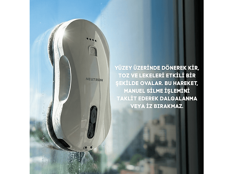 NEUTRON NTL-GR-06 Akıllı Otomatik Cam Temizleme Robotu Beyaz Fiyat