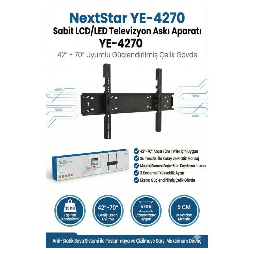 NEXTSTAR YE-4270 42-70 inç Sabit LCD LED Siyah