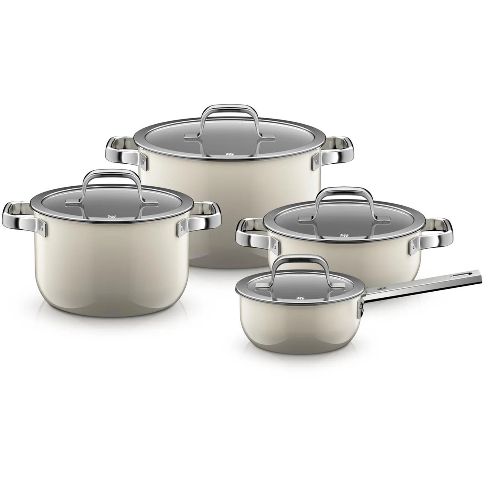 WMF 3201114513 Fusiontec Krem 4 Parça Macadamia Tencere Seti Krem