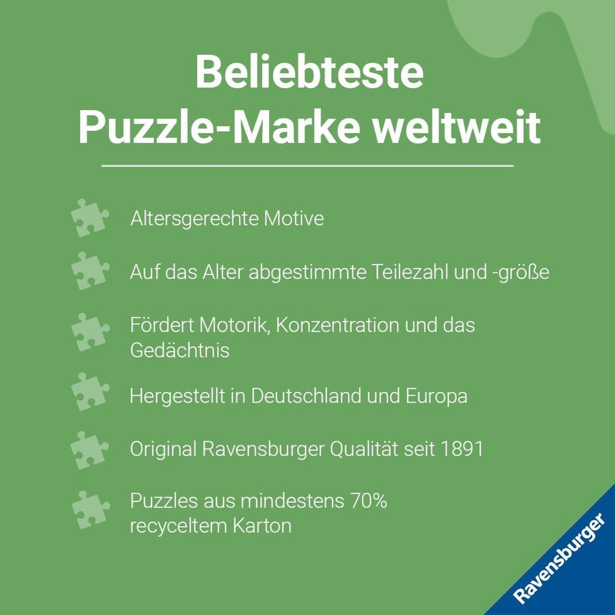 Ravensburger: Marchio puzzle più popolare al mondo. Design adatti all'età.