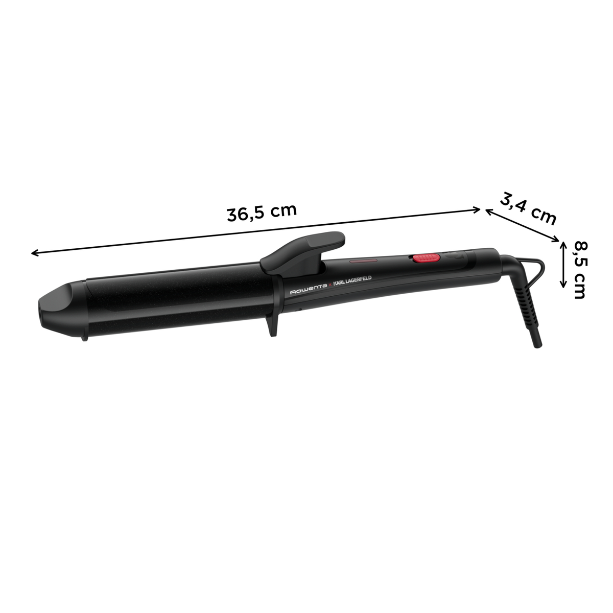 Arricciacapelli nero Rowenta Karl Lagerfeld, lungo 36,5 cm.