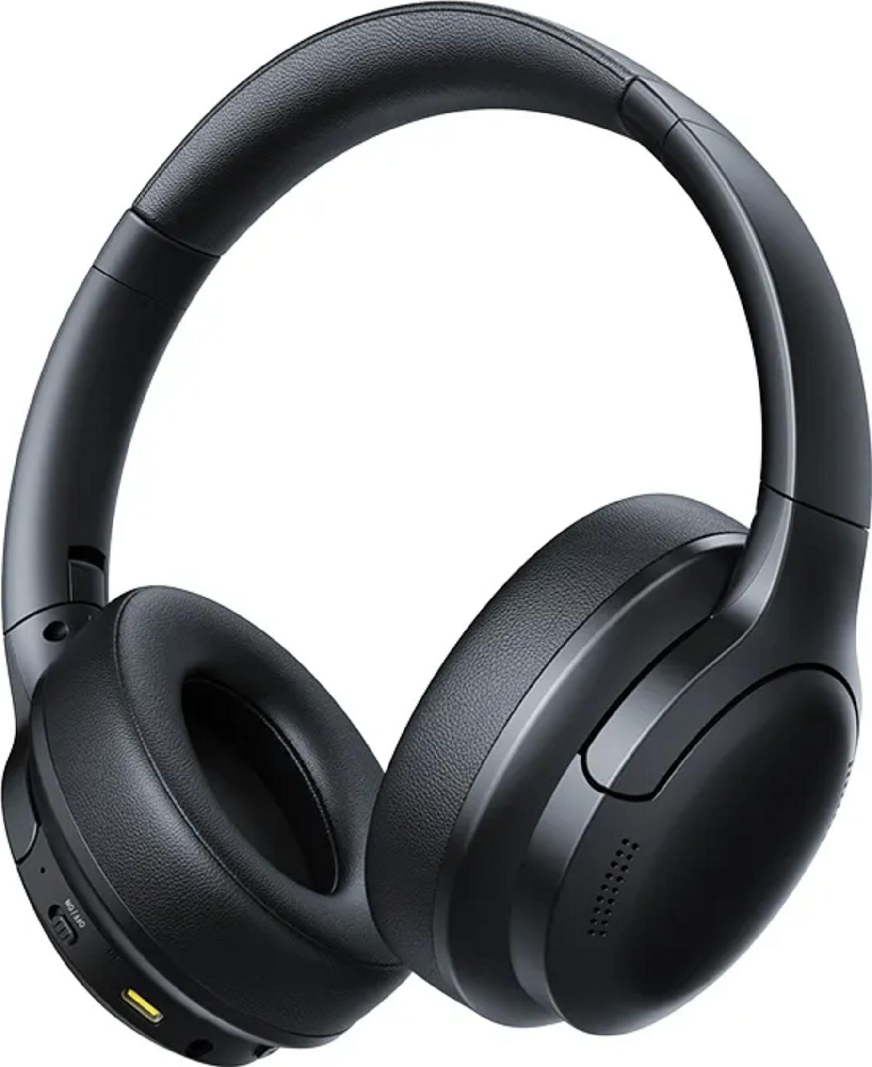 Cuffie over-ear nere con archetto e padiglioni imbottiti.