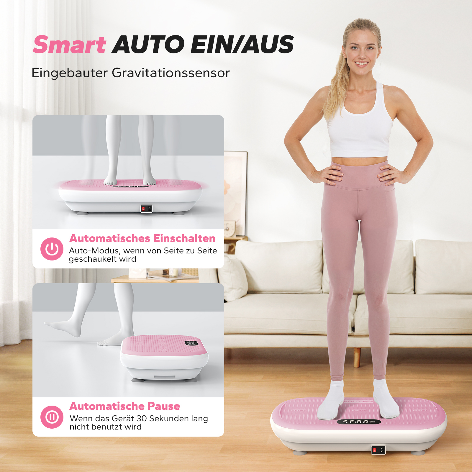 fettverbrennung durch vibration Fettverbrennung Muskelaufbau Platte COSTWAY Vibrationsplatte Waver – Mit 99  Stufen, 6 Programmen, Touch-Display & Fernbedienung Für Fettverbrennung &  Muskelaufbau Vibrationsplatte Mit Widerstandsbändern main image 0