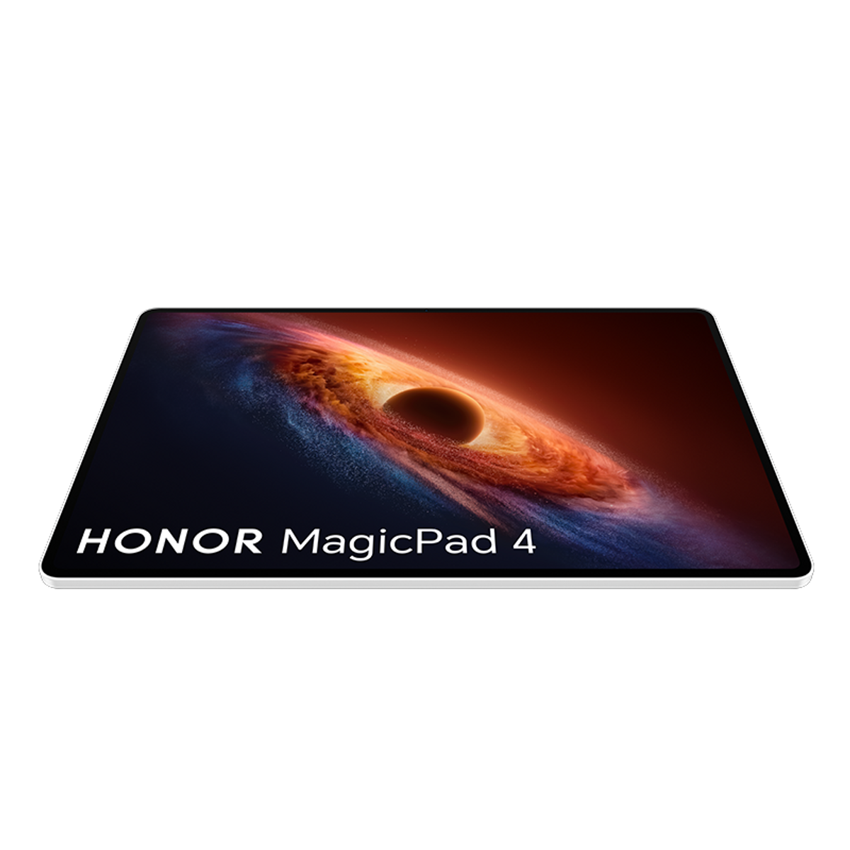 HONOR MagicPad 4 mit kosmischer Hintergrundgrafik.