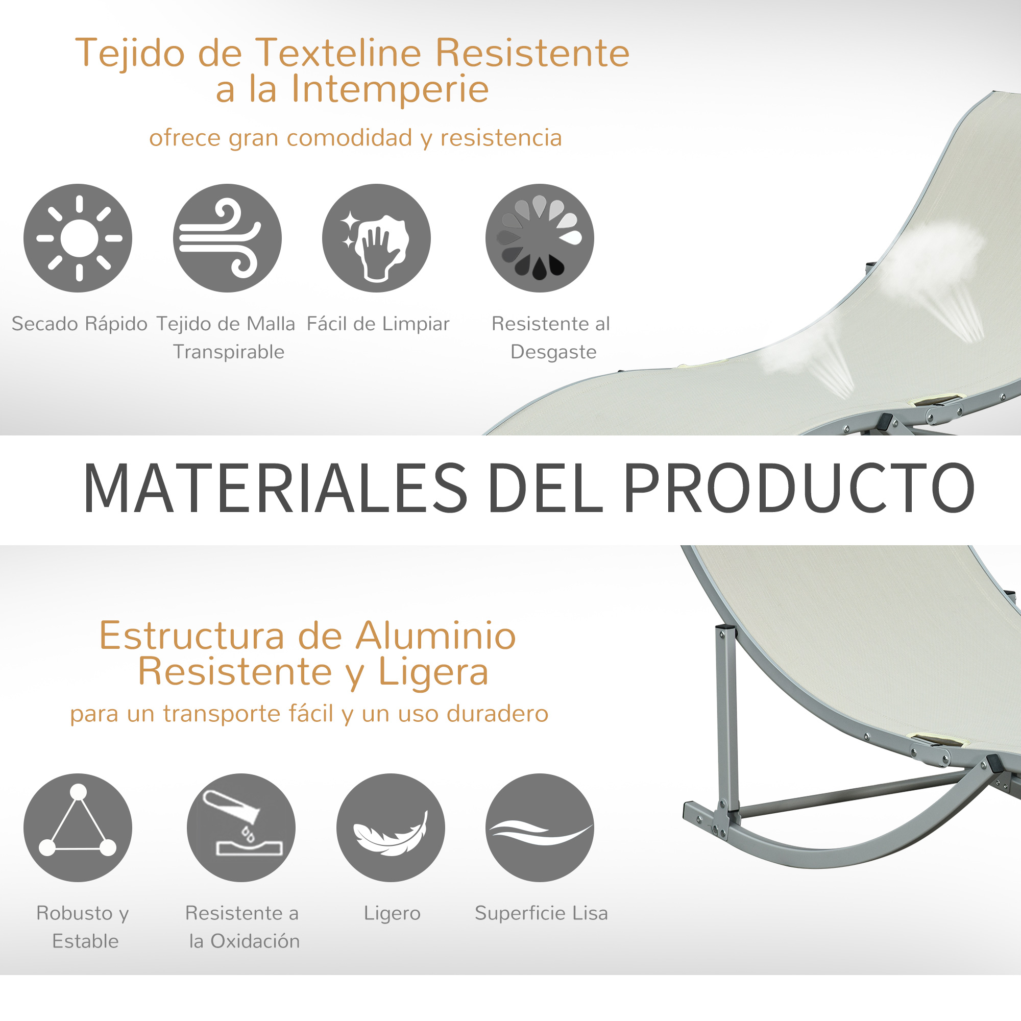 Tejido Texteline: secado rápido, transpirable, fácil de limpiar, resistente.