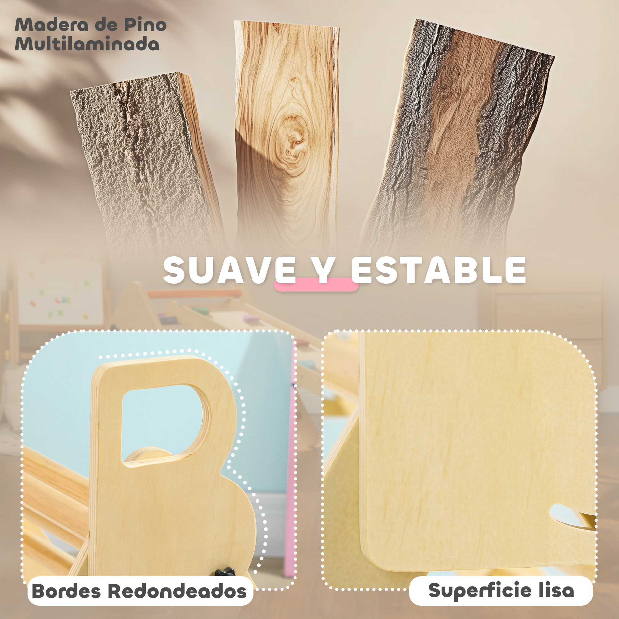 Muestras de madera con texturas y vetas variadas. Primeros planos de detalles de madera.