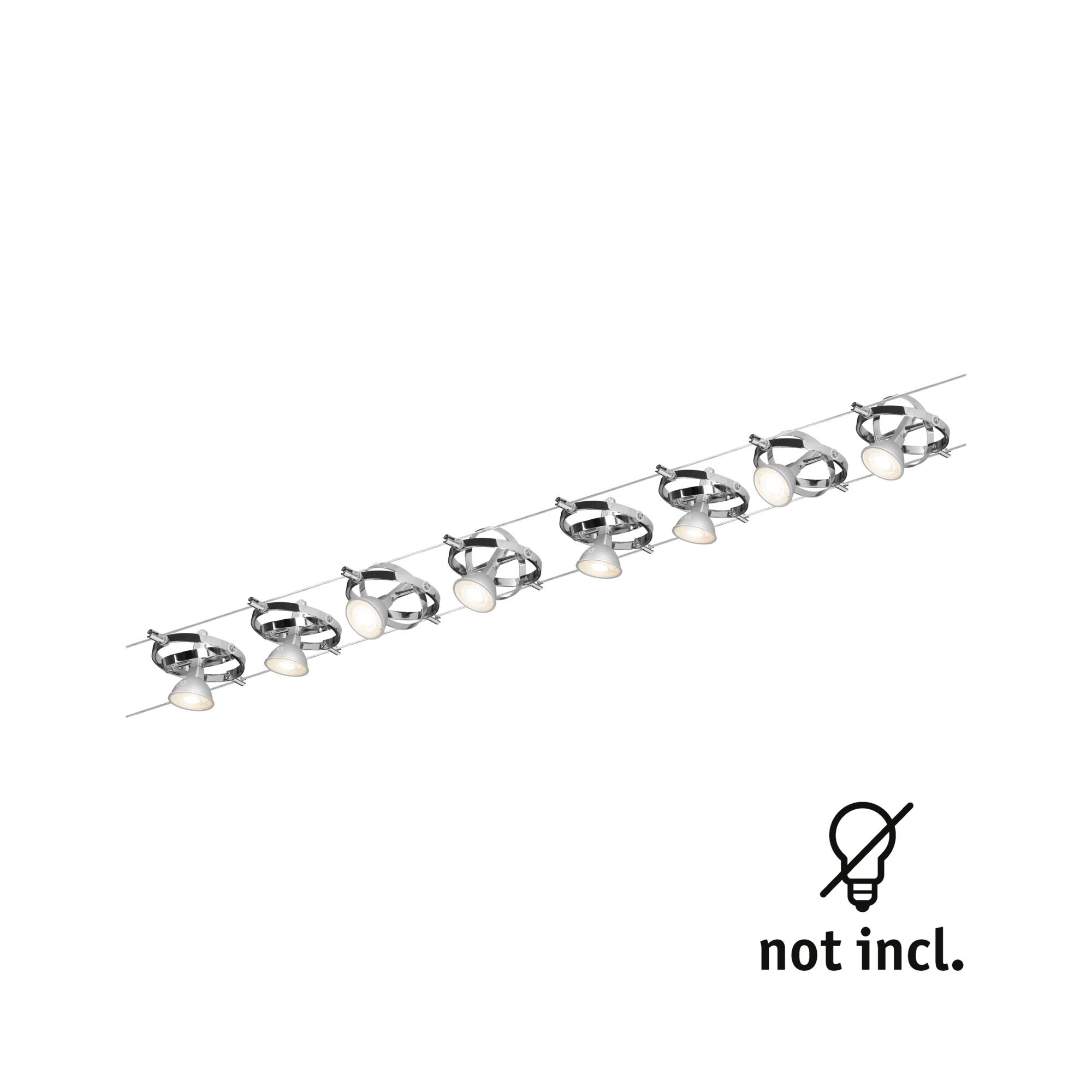 Un rail lumineux avec plusieurs spots, ampoules non incluses.