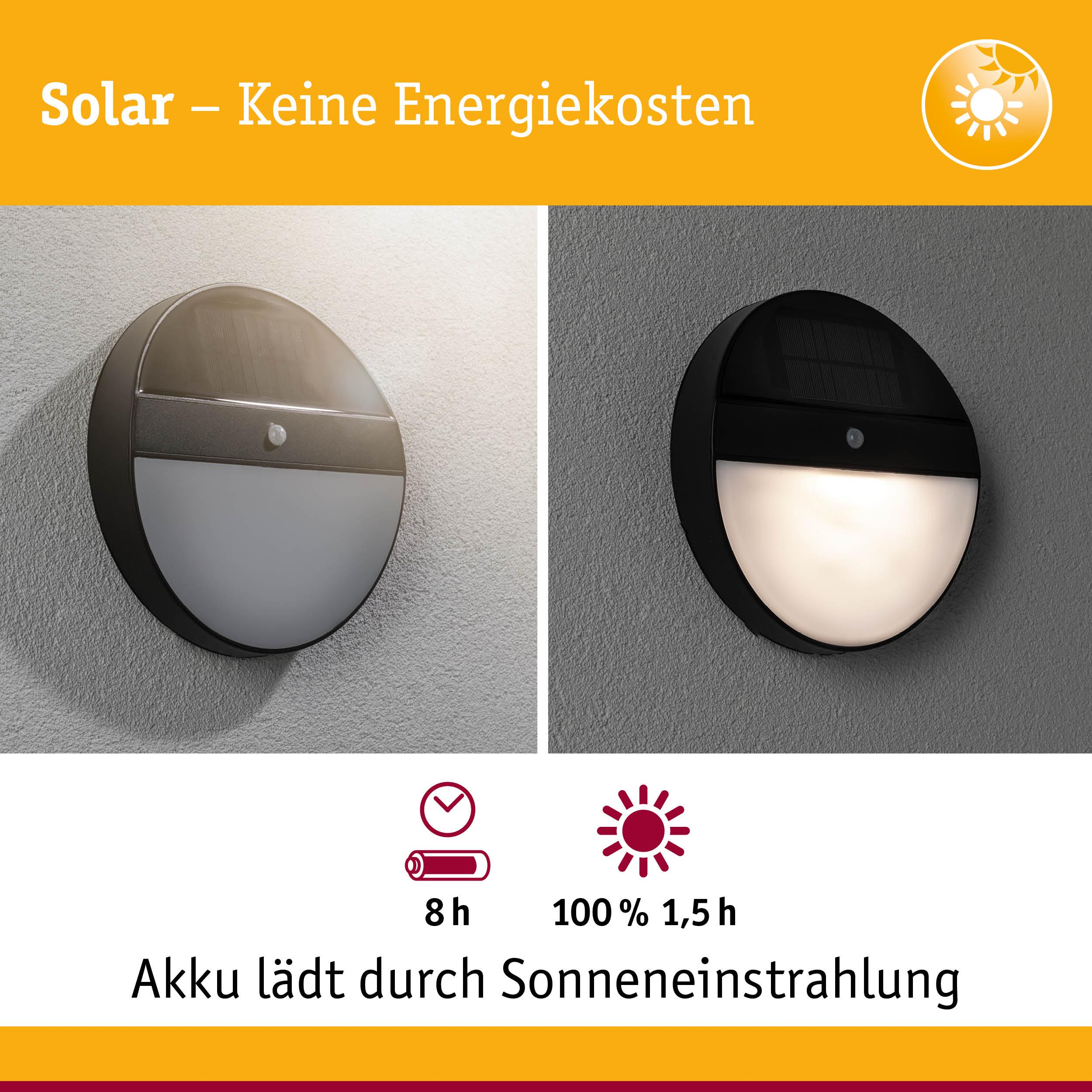 Lampa solarna z czujnikiem ruchu i wskaźnikiem ładowania. Ładuje się w słońcu.