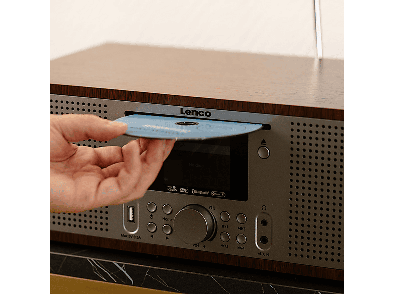 Lenco DIR-100 Bois - Radio & radio réveil - | Muséericorde