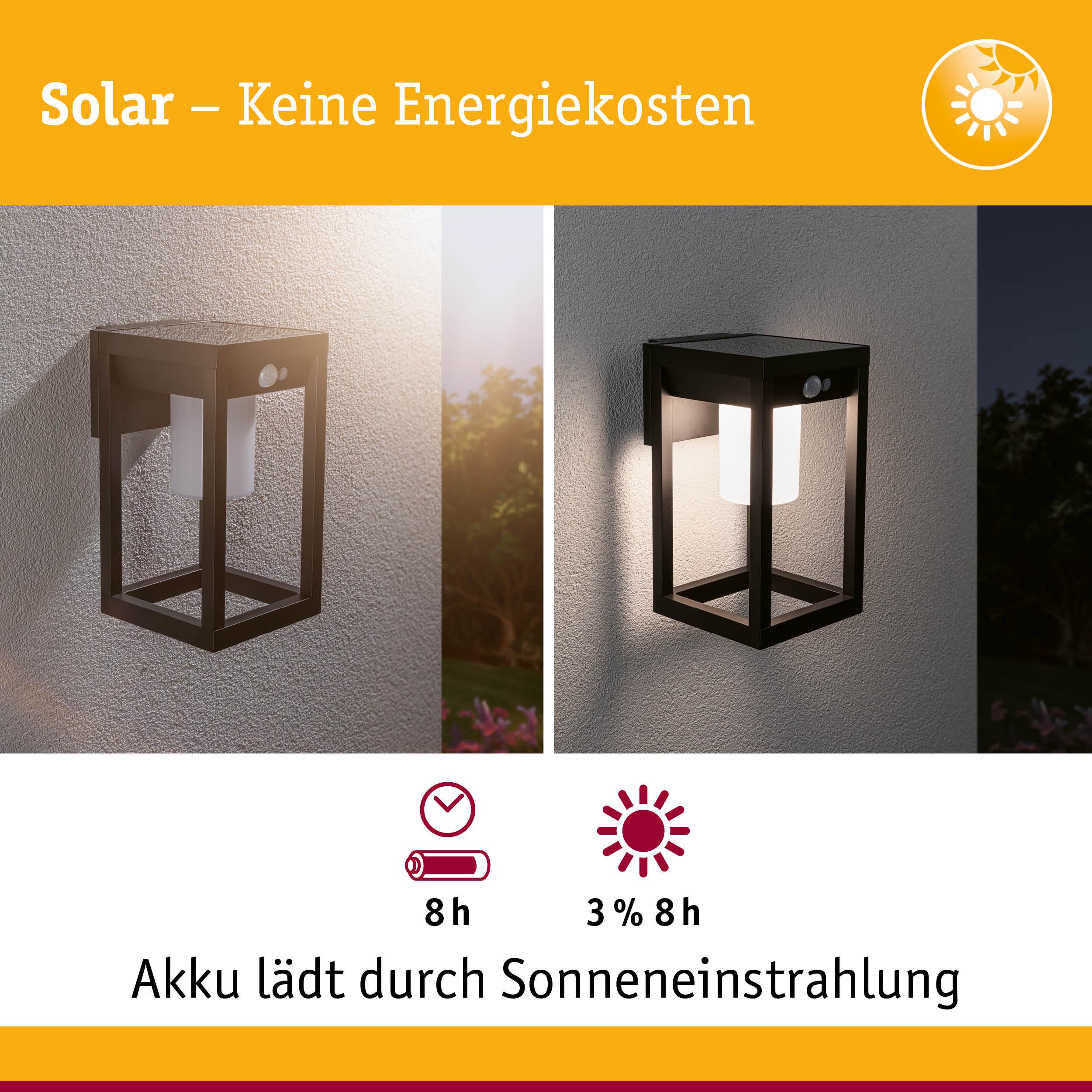Zewnętrzna lampa solarna, ładuje się w dzień, świeci w nocy.
