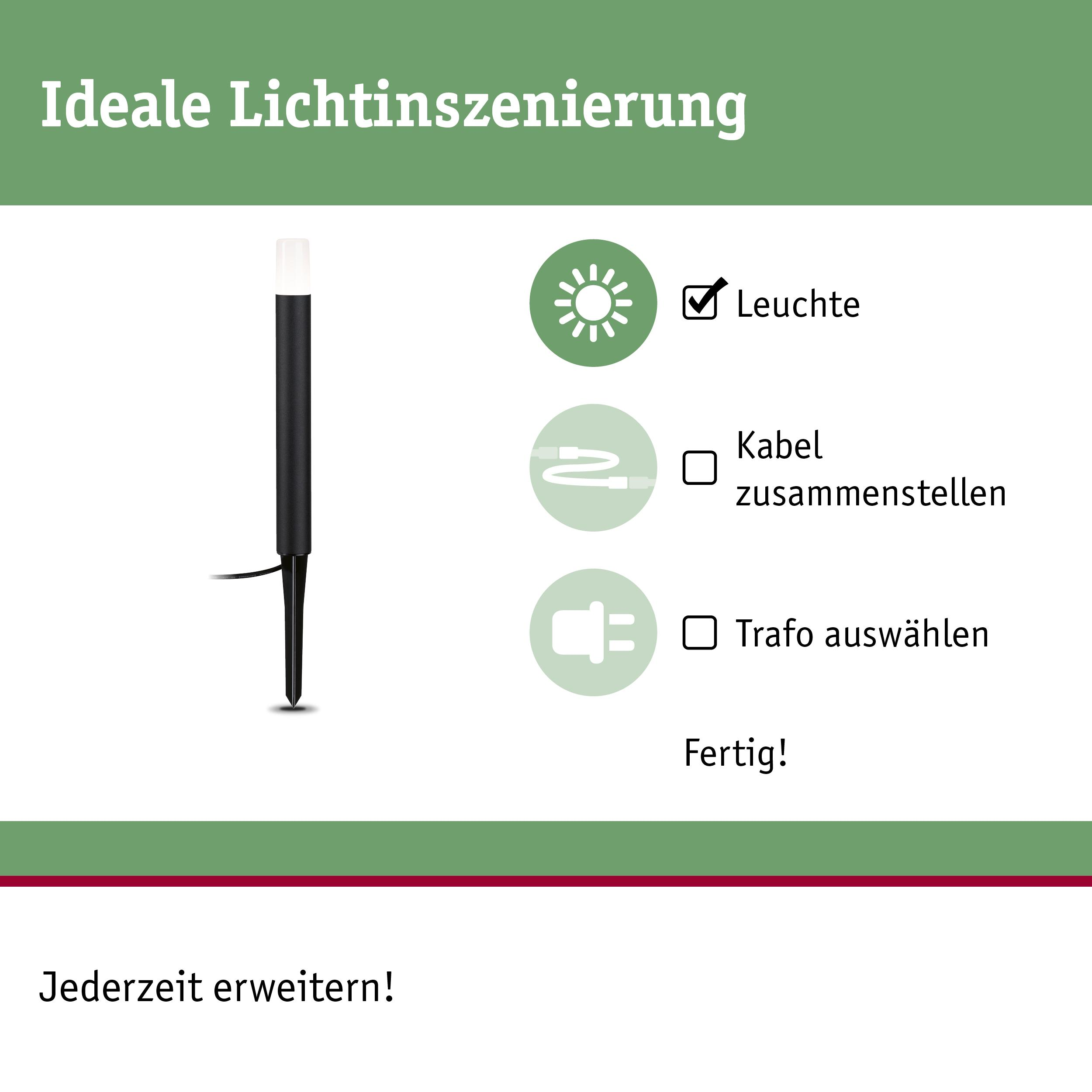 Luce da giardino con istruzioni: Seleziona luce, cavo, trasformatore. Espandi!