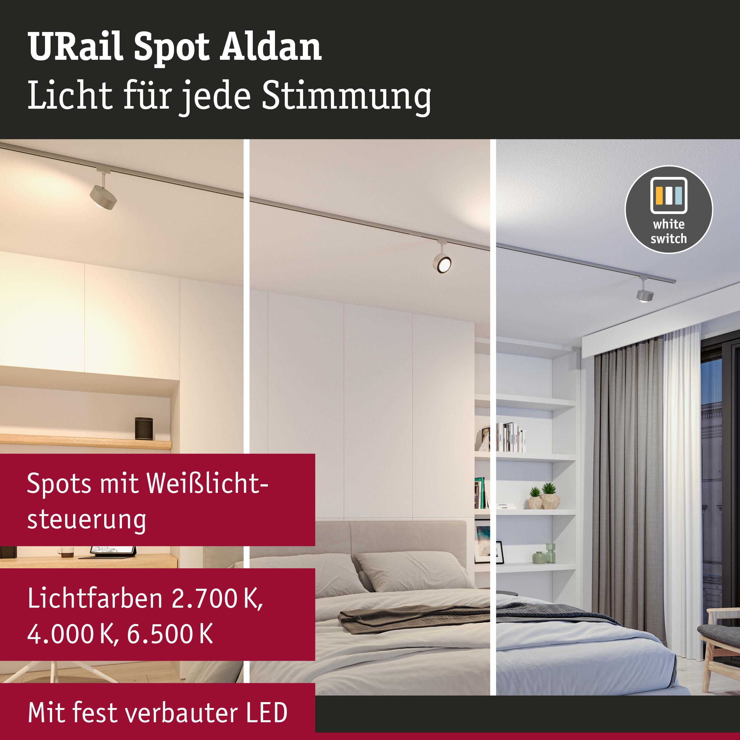 URail Spot Aldan: Reflektory z kontrolą światła białego, 3 barwy światła, LED.