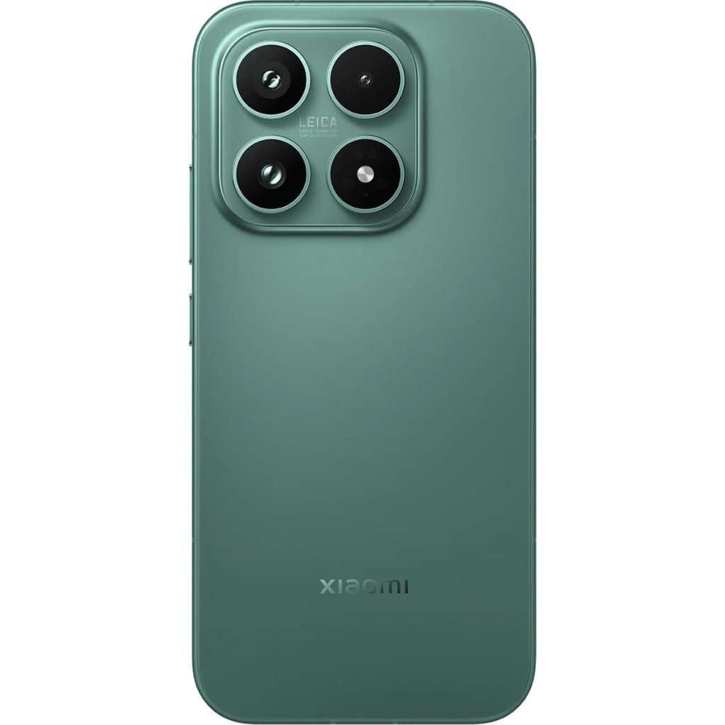 Leica markalı dörtlü kamera sistemine sahip yeşil akıllı telefonun arkası.