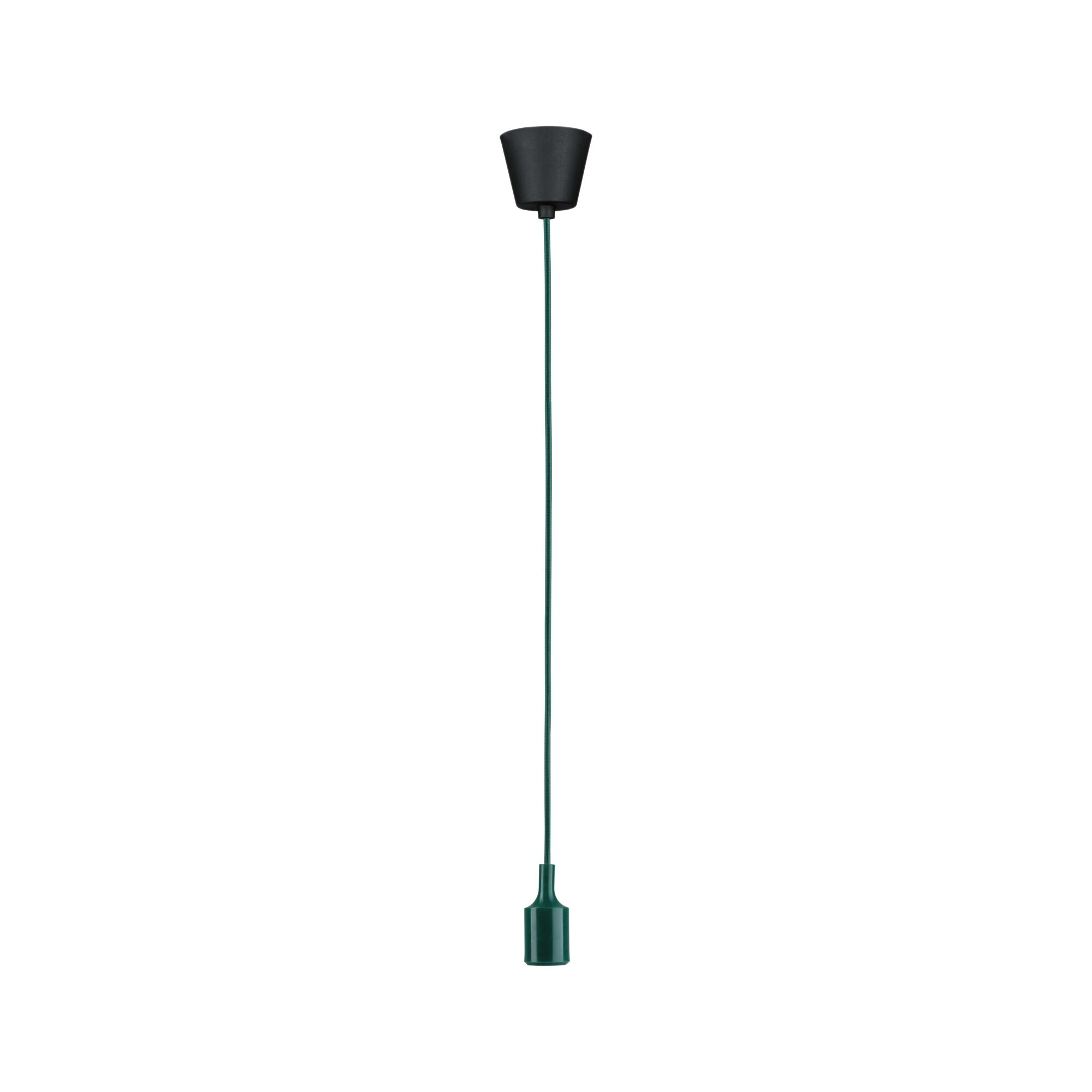Schwarzer Lampenschirm mit dunklem Kabel und dunklem Lampenfuß.