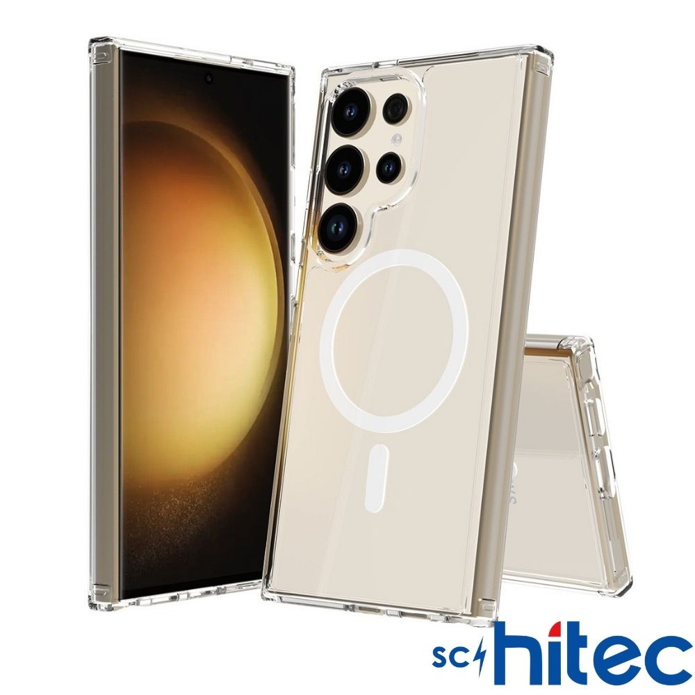 Altın gradyan ekranlı telefonda manyetik halkalı şeffaf telefon kılıfı.