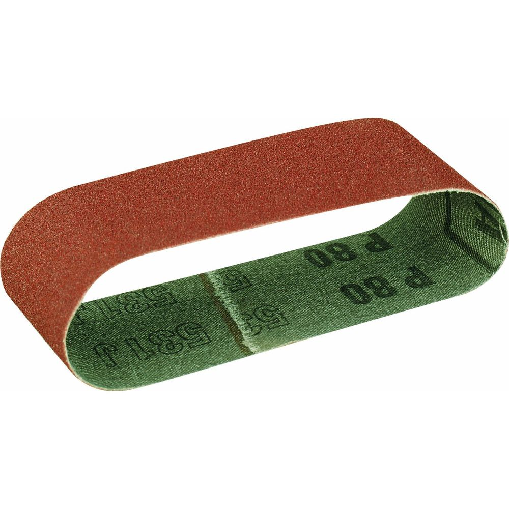 Ein roter Schleifband mit grüner Rückseite, markiert P80 und 531.