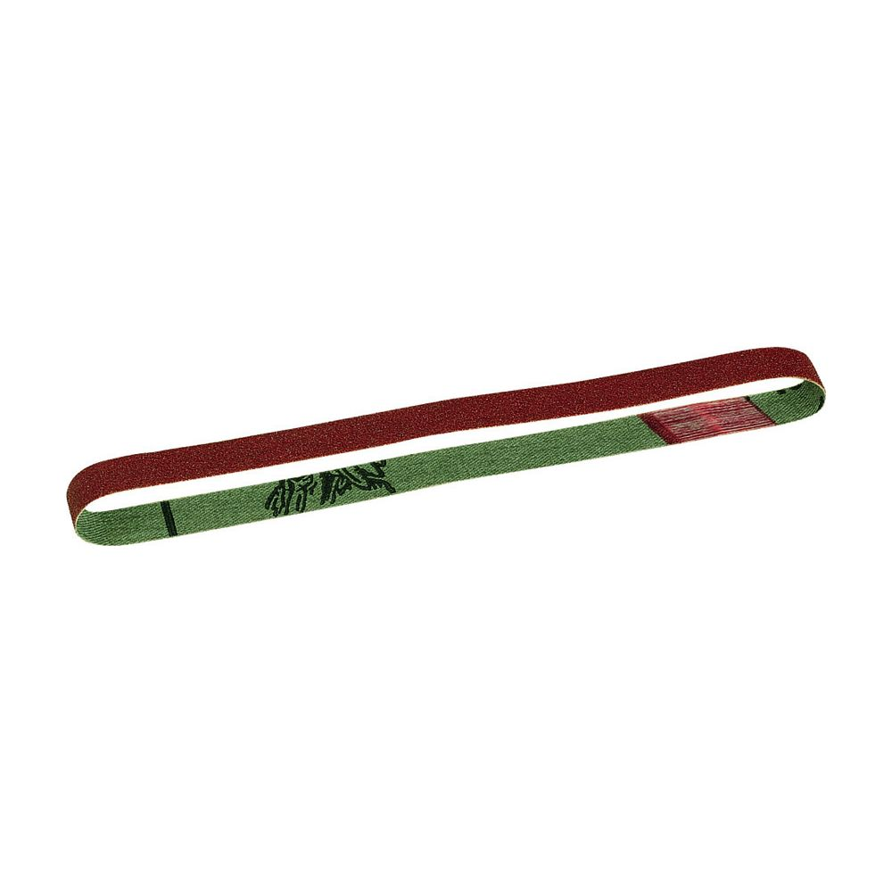 Rotes Schleifband mit grünem Muster und Beschriftung auf weißem Hintergrund.