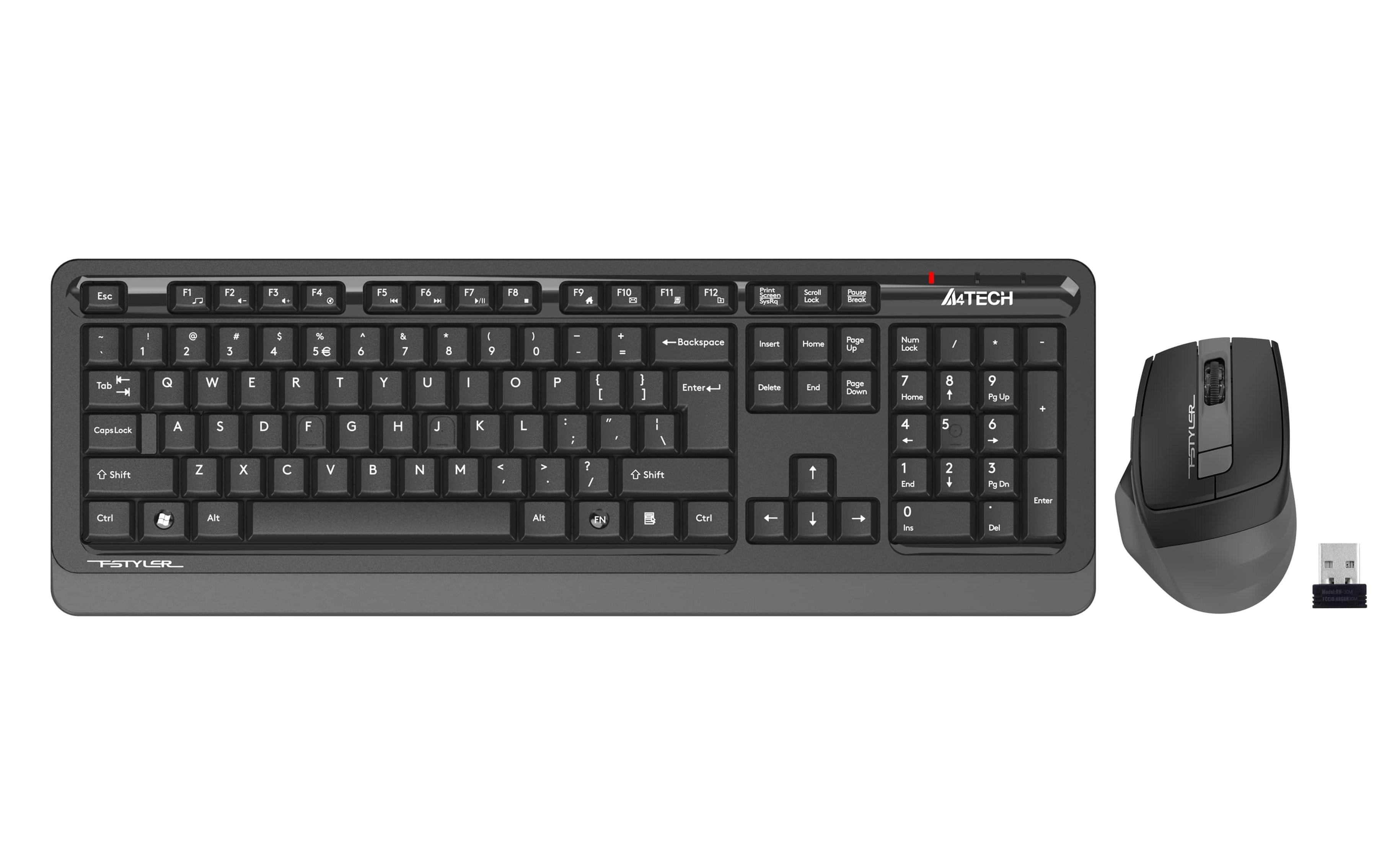 A4TECH FG1035 2.4G Q FN-MM 2000D Kablosuz Klavye ve Mouse Seti Gri