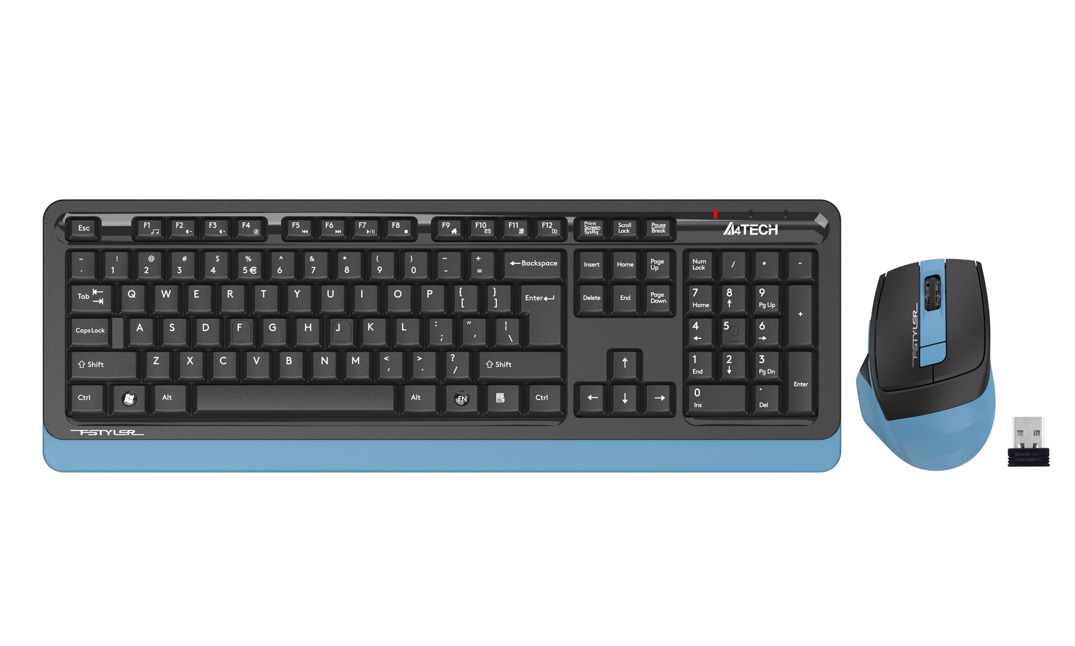 A4TECH FG1035 2.4G Q FN-MM 2000D Kablosuz Klavye ve Mouse Seti Mavi