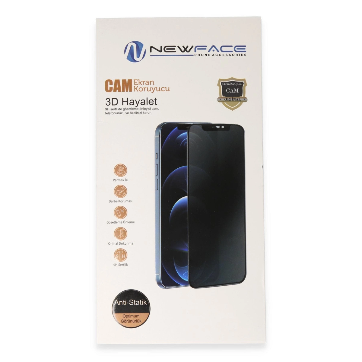 Akıllı telefon için 3D temperli cam ekran koruyucu ambalajı.