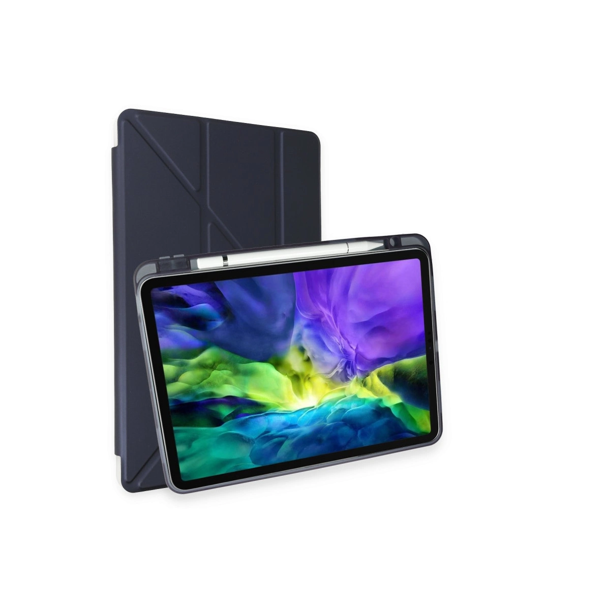 NEWFACE Kalemlikli Mars iPad Pro 11 (2018) Uyumlu Tablet Kılıfı Lacivert
